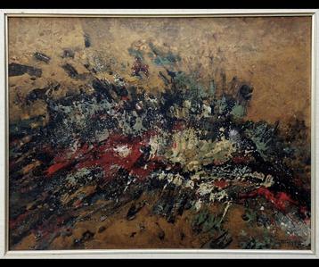 Schilderij olie op papier paneel Jef van Tuerenhout beschikbaar voor biedingen