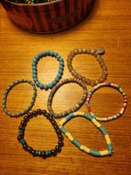 6 Turquoise Stretch Armbanden, Blauw, Ophalen of Verzenden, Zo goed als nieuw, Elastiek