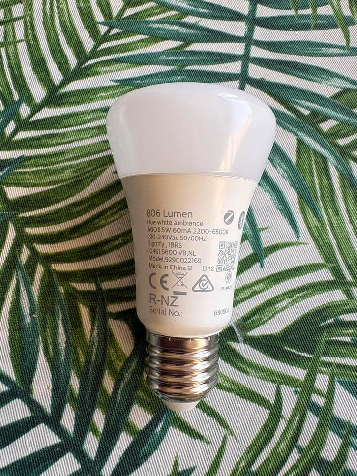 Phillips Hue White Ambiance E27 9x, Huis en Inrichting, Lampen | Losse lampen, Zo goed als nieuw, Led-lamp, Minder dan 30 watt