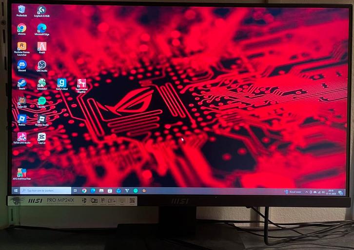 MSI PRO MP241X Monitor., Computers en Software, Monitoren, Zo goed als nieuw, 61 t/m 100 Hz, HDMI, VGA, Gaming, Kantelbaar, VA