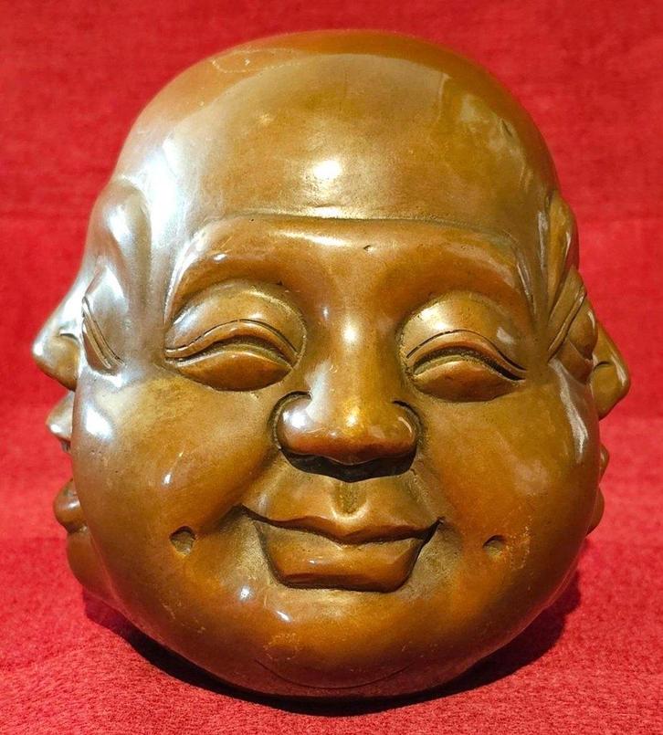 bronzen four face buddha, Antiek en Kunst, Curiosa en Brocante, Ophalen