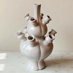 tulpenvaas Rotterdam wit 2-delig 46 cm sale, Daan kromhout, Info@daankromhout.nl, Wit, Aardewerk of Porselein