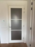 Skantrea houten binnen glasdeur, Doe-het-zelf en Verbouw, Deuren en Horren, Ophalen, Gebruikt, 80 tot 100 cm, 215 cm of meer