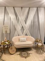 TE HUUR: hennabank hennadecor backdrop vlechtgordijn nikkah, Ophalen