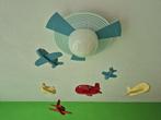 Vrolijke vliegtuigjes plafondlamp (kinderkamer), Huis en Inrichting, Lampen | Plafondlampen, Ophalen, Gebruikt, Glas