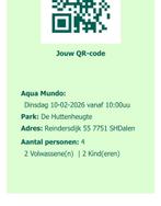 Kaartjes Aqua Mundo Huttenheugte 10 febr, Drie personen of meer, Overige soorten, Overige typen