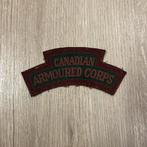 Canadian Armoured Corps canvas embleem, Verzamelen, Militaria | Tweede Wereldoorlog, Ophalen of Verzenden