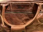 Bruine Petrol leren schoudertas - 50x30x15, 40 tot 60 cm, 30 cm of meer, Gebruikt, Bruin
