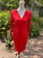 Rode jurk met knoopdetail maat 44 H&M, H&M, Maat 42/44 (L), Ophalen of Verzenden, Knielengte