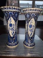 Vazen trompet delftsblauw  ,Hoog 26 cm diameter 15 cm., Ophalen