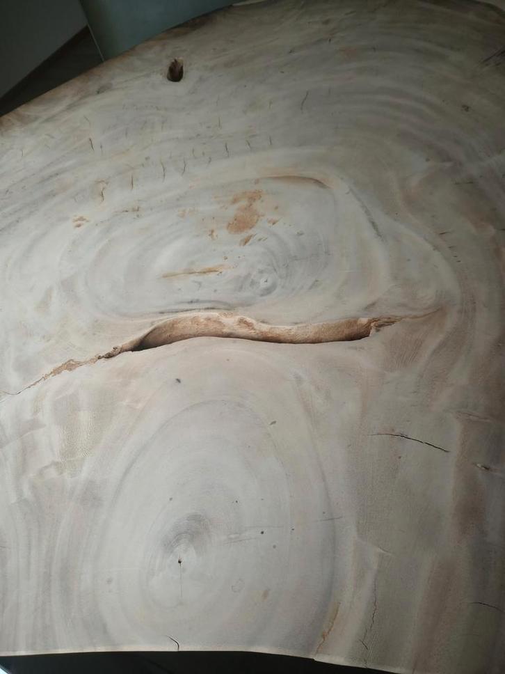 Suar Boomstamtafel - Uniek en Robuust, Huis en Inrichting, Tafels | Eettafels, Zo goed als nieuw, 100 tot 150 cm, 100 tot 150 cm