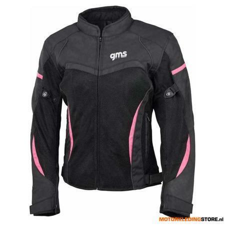 GMS Tara Zomer Doorwaai Motorjas, Zwart-Roze, Motoren, Kleding | Motorkleding, Nieuw met kaartje, Ophalen of Verzenden