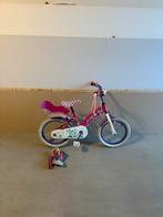 Meisjesfiets 16 inch met zijwieltjes, Fietsen en Brommers, Ophalen, Gebruikt, 16 tot 20 inch, Zijwieltjes