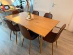 Dining table + 6 chairs, Huis en Inrichting, Tafels | Eettafels, Ophalen, 50 tot 100 cm, Zo goed als nieuw, 150 tot 200 cm