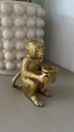 Kandelaar kaarsenhouder aap goud, Huis en Inrichting, Woonaccessoires | Kandelaars en Kaarsen, Overige kleuren, Ophalen of Verzenden