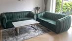 Richmond Bankstel - Groen - 2x Driepersoons, Huis en Inrichting, Banken | Bankstellen, Ophalen, Driepersoons, 75 tot 100 cm, Zo goed als nieuw
