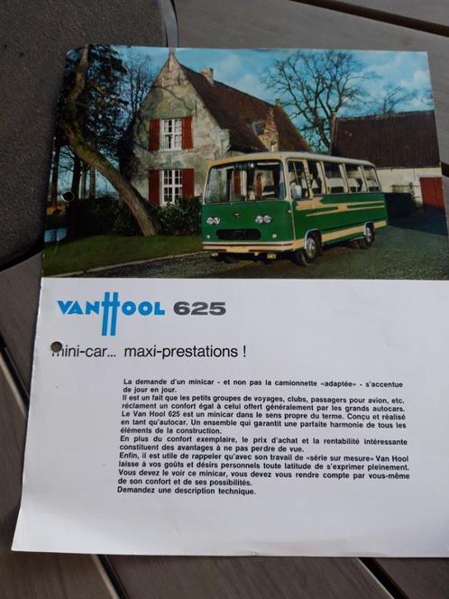 folder Van Hool 625 '67 – Franstalig - single sheet ( W ), Boeken, Auto's | Folders en Tijdschriften, Zo goed als nieuw, Overige merken
