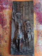 Don Quichot Sancho Panza hout plaque houtsnijwerk, Antiek en Kunst, Kunst | Beelden en Houtsnijwerken, Ophalen of Verzenden