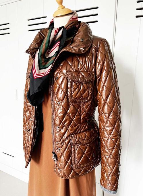 MARINA YACHTING vintage padded puffer jacket mt 36 & 38, Kleding | Dames, Jassen | Zomer, Gedragen, Maat 38/40 (M), Bruin, Ophalen of Verzenden