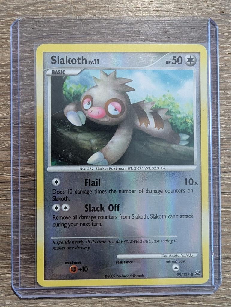 Slakoth uit Platinum 95/127 Reversed Foil, Ophalen of Verzenden, Zo goed als nieuw, Losse kaart, Foil