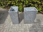 Granieten Bloembakken 30x45x74 Zonder bodem, Tuin en Terras, Bloembakken en Plantenbakken, Ophalen, Kunststof, Zo goed als nieuw