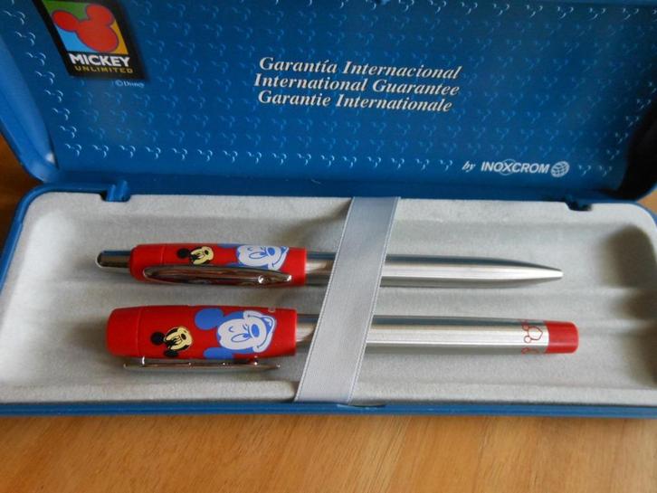 Mickey Unlimited vulpen + balpen Inoxcrom nieuw Disney, Verzamelen, Disney, Nieuw, Pen, Potlood of Stift, Mickey Mouse, Ophalen of Verzenden