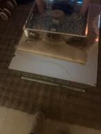 Spiegel meubel met Swarovski stenen - Luxe uitstraling, Gebruikt, Glas, Minder dan 50 cm, Rechthoekig