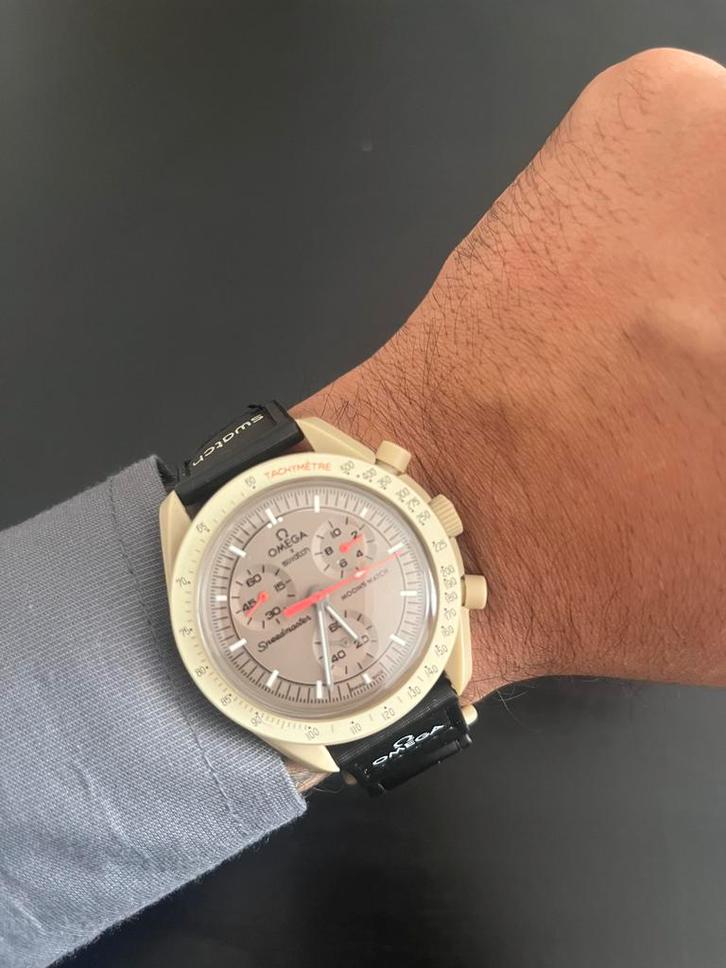 Omega Speedmaster moonswatch Jupiter, Sieraden, Tassen en Uiterlijk, Horloges | Heren, Zo goed als nieuw, Polshorloge, Omega, Kunststof