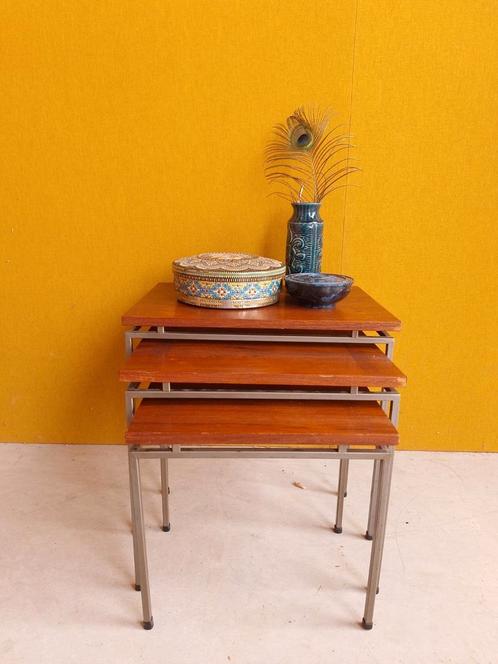 Retro vintage design nesting tables, Pastoe mimiset miniset, Huis en Inrichting, Woonaccessoires | Etagères, Gebruikt, Ophalen of Verzenden