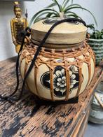 Chinese rijst pot chinees mand rijst oosters bloem creme, Huis en Inrichting, Woonaccessoires | Schalen en Manden, Mand, Rond