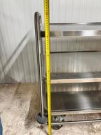 3x Blanco RVS serveerwagen 3 etages | Horeca transportkar, Ophalen, Profesioneel, Gebruikt, Metaal of Aluminium
