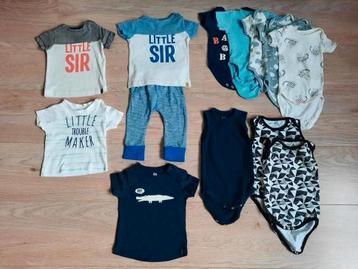 Pakketje Zomerkleding Jongen T-shirts Rompers Maat 50-56 beschikbaar voor biedingen