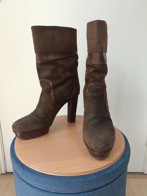 Half hoge laarzen van Boss Orange maat 41, Kleding | Dames, Schoenen, Zo goed als nieuw, Lage of Enkellaarzen, Bruin, Ophalen of Verzenden