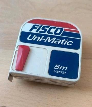 Vintage meter FISCO uni-matix 5m um5m meetlint rolmaat beschikbaar voor biedingen