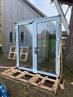 Nieuwe kunstof dubbele tuindeuren, Doe-het-zelf en Verbouw, Ophalen, Kunststof, Deurkozijn, 225 cm of meer