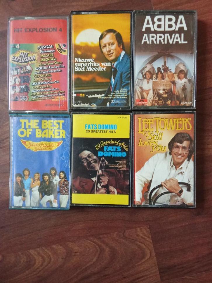 Bespeelde vintage 80's cassettebandjes, Cd's en Dvd's, Cassettebandjes, Gebruikt, Voorbespeeld, Overige genres, 2 t/m 25 bandjes