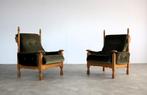 vintage fauteuils | brutalist | jaren 50 easy chairs, Gebruikt, Ophalen of Verzenden, Hout