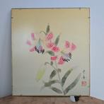 Oude Japanse aquarel, gesigneerd, Ophalen of Verzenden