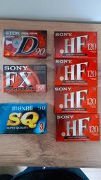 SONY, TDK, Maxell Cassettebandjes - Nieuw! 9 stuks, 2 t/m 25 bandjes, Overige genres, Ophalen of Verzenden, Nieuw in verpakking