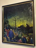 Fraai olieverfschilderij doek van Sylvain Beerens, 63x53 cm, Antiek en Kunst, Kunst | Schilderijen | Klassiek, Ophalen