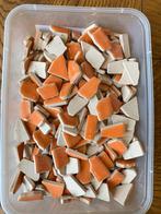Mozaiek keramiek puzzel steentjes oranje 100 gram, Hobby en Vrije tijd, Nieuw, Ophalen of Verzenden, Materiaal
