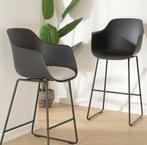 Nolon Nino-Puk Barkruk Zwart met Armleuning - 65 cm, Ophalen, 60 tot 90 cm, Zo goed als nieuw, Metaal