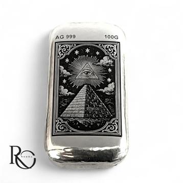 All Seeing Eye zilverbaar 100g Mystieke Symbolen Serie beschikbaar voor biedingen