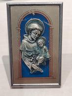 Vintage kleine religieuze wandhanger Sint-Antonius van Padua, Verzenden, Zo goed als nieuw, Beeld(je), Christendom | Katholiek