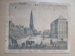 Oude 19e eeuws gravure Groningen, Antiek en Kunst, Kunst | Etsen en Gravures, Ophalen of Verzenden
