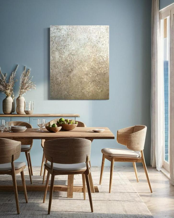 Abstract getextureerd schilderij ‘Tresta’ 80x100 cm te koop, Antiek en Kunst, Kunst | Schilderijen | Abstract, Ophalen