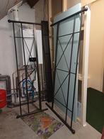 Bed 180x200 metaal met goede lattenbodem, Ophalen, Gebruikt, Zwart, Tweepersoons