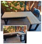 Hoekbureau steigerhout, eiken, of boomstam NIEUW op maat., Ophalen of Verzenden, Nieuw