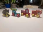 Houten dierenauto's Hema - Brandweer & Helicopter, Kinderen en Baby's, Speelgoed | Houten speelgoed, Ophalen of Verzenden, Gebruikt