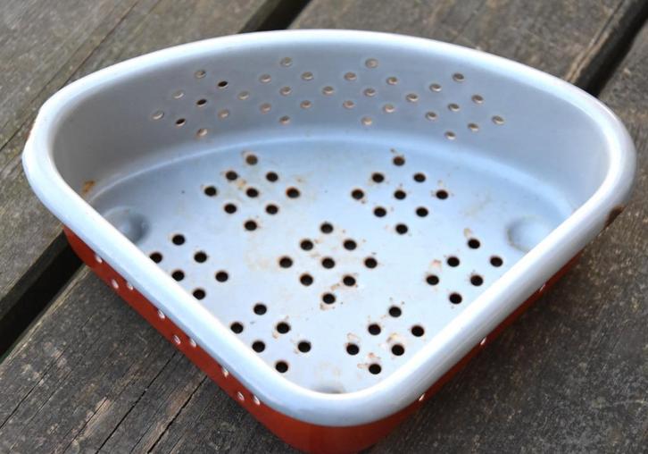 Vintage Emaille Gootsteenbakje, Huis en Inrichting, Keuken | Keukenbenodigdheden, Gebruikt, Ophalen